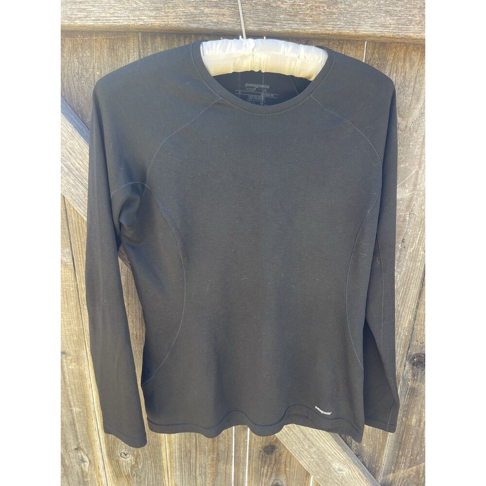 Patagonia Capilene 3 Midweight Long Sleeve Crew Neck Black Small Base Layer